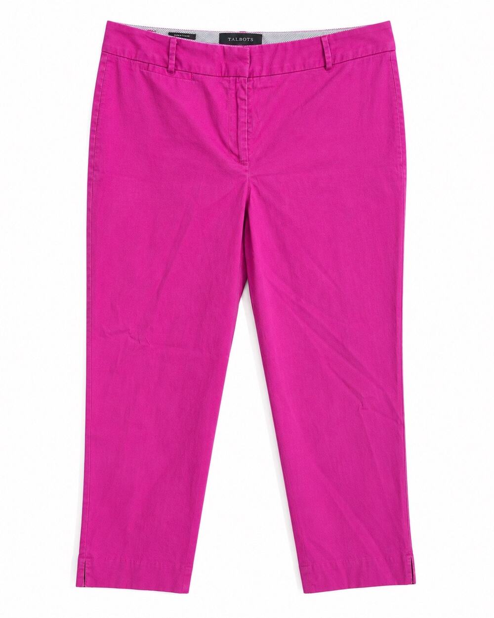 Talbots Signature Pink Cropped Chino Pants Size 12 Stretch Cotton